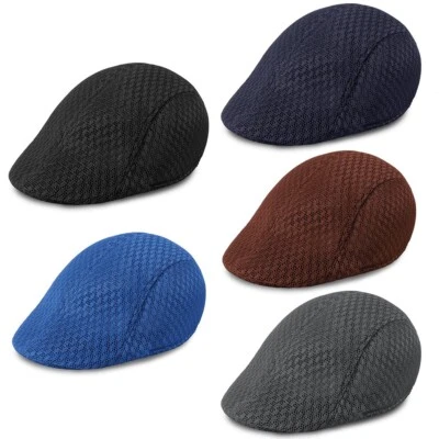 Duck Mesh Gatsby Cap Men Ivy Hat Golf Driving Sun Summer Flat Cabbie Newsboy - Image 1 of 4