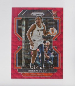 Queen Egbo 2022 PANINI PRIZM WNBA ROOKIE RUBY WAVE PRIZM #190 INDIANA FEVER