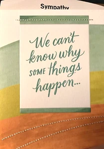 Sympathy Card Hallmark Greeting Card "We can't know why some things happen. 100F - Picture 1 of 2