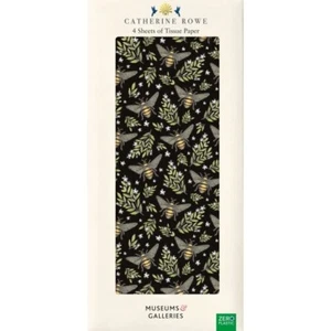 Catherine Rowe - Bee Pattern Pack of 4 Sheets of Tissue Paper - Picture 1 of 1
