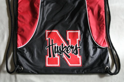 Nebraska Huskers Corn Huskers Drawstring Bag Backpack Water Resistant Shell NEW Cover
