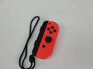 Nintendo Switch Joy-Con Right Neon Red Controller Genuine OEM Tested Wrist Strap - Picture 1 of 5
