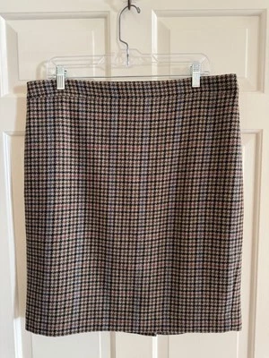 Falda lápiz J.Crew Mercantile talla 14 en pata de gallo - nueva sin etiquetas Foto 1 de 4