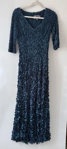 Maxi Vestido Theia Delphinium Peddle Manga 3/4 Azul Talla 4 - Imagen 1 de 7
