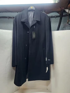 London Fog Black Weather Or Not Trench Coat New With Tags 48R - Picture 1 of 13