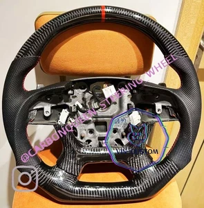 HYUNDAI GENESIS STEERING WHEEL W/REAL CARBON FIBER /RED STRIPE 2015-2016YEARS - Picture 1 of 6