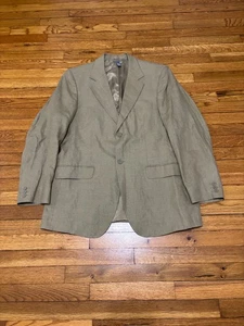 Abrigo Blazer Deportivo H&M 100% Lino Para Hombres 42R Beige Tostado Traje Chaqueta Dos Botones - Imagen 1 de 7