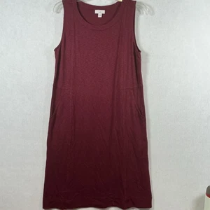 J. Jill Damen Pflaume Lila Ärmellos Kurz Tank Kleid Gr. XS Stretch Taschen - Bild 1 von 6