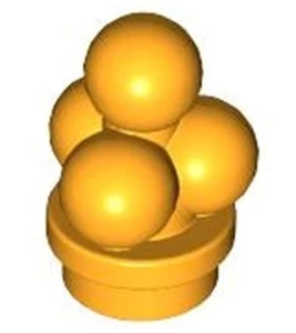 227 LEGO Part 6254 Ice Cream Scoops - Bright Light Orange - Picture 1 of 1