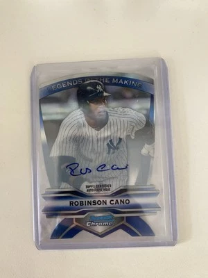 Bowman Chrome Legends In The Making 2012 troquelados Robinson Cano Yankees automático/15 Foto 1 de 2