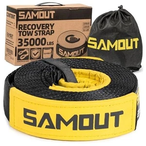 Recovery Tow Strap, 3in x 30ft - 35000Lbs, Heavy Duty 4X4 Towing Recovery - Picture 1 of 7