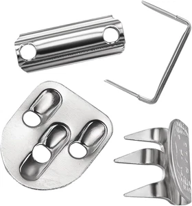 Metall Haken & Ösen Verschluss kein Nähen Nickel Haken strapazierfähig 4-teilig Hosenverschluss - Bild 1 von 8