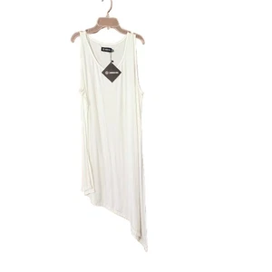 Merigold Kiss Damen asymmetrisches Kleid Größe 3X Seitenschlitz weiß - Bild 1 von 7