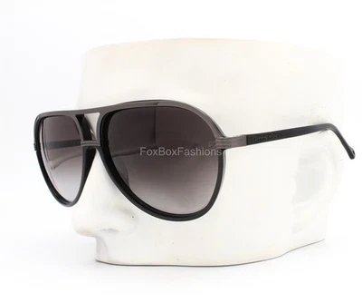 Ermenegildo Zegna SZ 3280 0568 Aviator Sunglasses Double Bridge Black & Gunmetal - Image 1 of 4