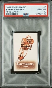 2013 Topps Magic 1948 Barry Sanders Mini Lions #3 PSA 10 - Picture 1 of 2