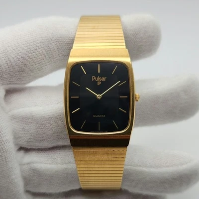 Pulsar Men's Vintage Gold Tone Quartz Watch V320-5009 - Image 1 of 4