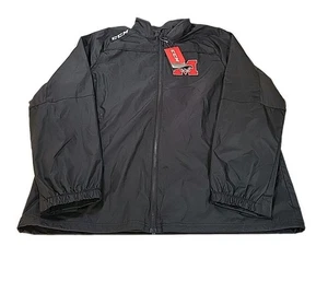 CCM Tactical Cool NEW Black Full Zip Jacket Men's XL Hockey LOGO LONG ISLAND NWT - Picture 1 of 13