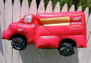 Vintage 2003 Miller High Life Beer Inflatable truck, approx. 30" x 12" Official - Picture 1 of 15