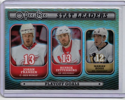 JOHAN FRANZEN ZETTERBERG MARIAN HOSSA 08/09 OPC O-Pee-Chee Stats Leaders #SL13 - Image 1 of 2