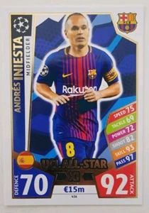 2017-18 Match Attax UEFA - Andres Iniesta UCL All-Star XI FC Barcelona - Bild 1 von 1