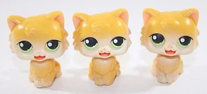 Lote de 3 trillizos Littlest Pet Shop Magic Motion gato ojos verdes lengua fuera  - Imagen 1 de 2