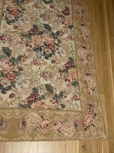 4'x6' Stunning Floral Pattern Hand-knotted Needlepoint area rug - Picture 1 of 6