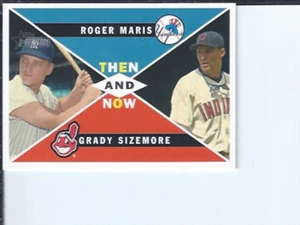 Roger Maris / Grady Sizemore 2009 Topps Heritage Hi Number Then & Now # 6 - Picture 1 of 1