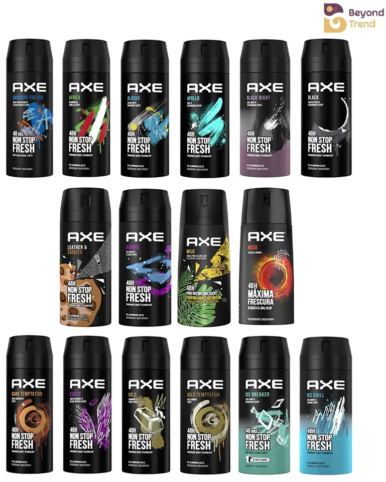 AXE Body Spray Deodorant  24-Pack (150ML) – Mix of Popular Scents for Men - Image 1 of 3