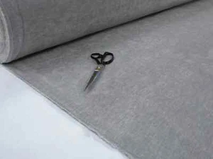 SILVER GREY Velvet Chenille Upholstery Cushion Curtain Fabric (Manhattan) - Picture 1 of 2