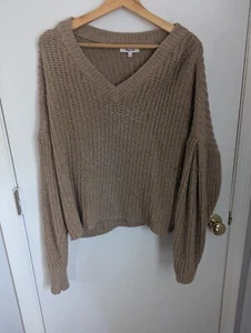 Top suéter marrón talla grande Madewell - Imagen 1 de 7