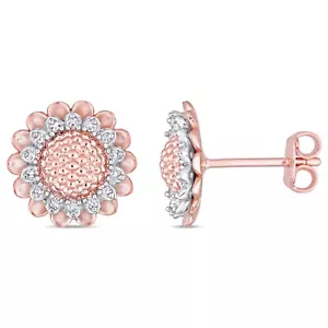 Ohrstecker Sonne Blumenform 1,20 kt Rundschliff Moissanit 18 K Weißgold Fn - Bild 1 von 2