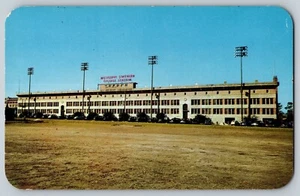 Postal vintage Mississippi MS Southern College Stadium Hattiesburg dormitorio unp - Imagen 1 de 2
