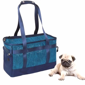 Mesh Pet Dog Cat Travel Carriers Pet Totes Bag Doggy Basket Doggie Handbag Puppy - Picture 1 of 18