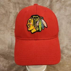 Chicago Blackhawks Cap Mens L/XL Red Reebok NHL Fitmax70 Hockey Fitted Qwik Ship - Picture 1 of 8