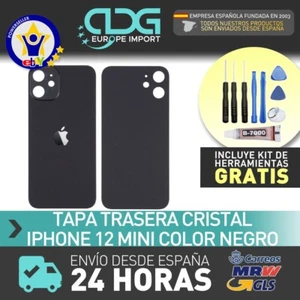 Tapa trasera iPhone 12 Mini NEGRA (fácil instalación) + ENVIO 24H MRW GRATIS - Imagen 1 de 1