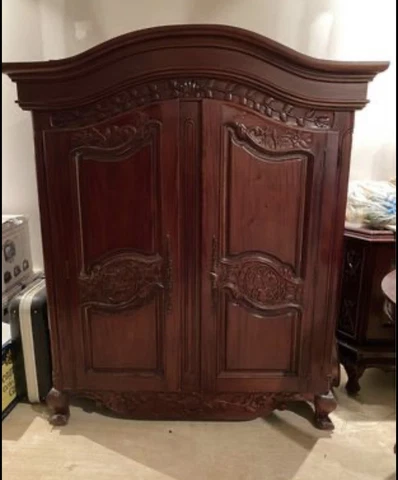 Mahogany French Style Small Armoire solid wood KIDS ROOM Entertainment Computer Cover