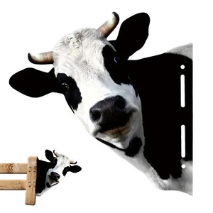 Funny Metal Animals Art Farm Garden Decor Garden Fence Decoration Outdoor Yard - Picture 1 of 12
