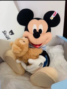 Disney X Steiff Mickey Mouse and Duffy Wool Motable Bear Limited Edition NEW - Picture 1 of 7