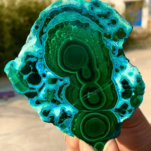 290G Natural Chrysocolla/Malachite transparent cluster rough mineral sample - Picture 1 of 22