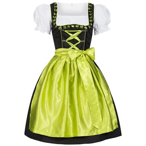 Dirndl Set 3 tlg.Iwona mit Froschgoscherl Stickerei Grün leuchtende Farbe Gr. 42 - Bild 1 von 4