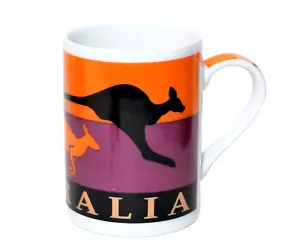 Taza de café Australia canguro naranja púrpura cerámica - Imagen 1 de 7