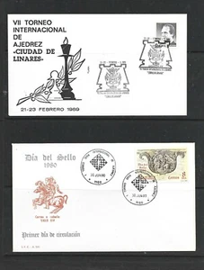 España Ajedrez Sobres conmemorativos Vigo y Linares año 1980-89 (FT-19) - Imagen 1 de 1