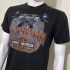 Rare 2Sided Harley Davidson Bonnie & Clyde Skeletons Joplin Soft T-Shirt Men’s M