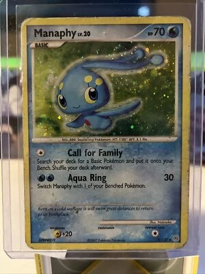 Pokémon TCG Manaphy Diamond & Pearl 9/130 Holo Holo Rare HP - Image 1 of 2
