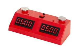 ZMart Fun II Digital Chess Clock with Color Exterior - RED/RED - Picture 1 of 2