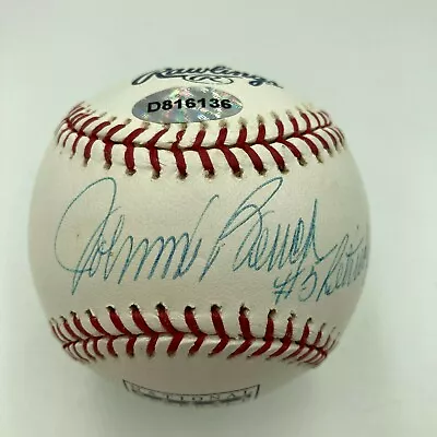 Johnny Bench #8 Retired 8-11-1984 Signed Inscribed Baseball JSA COA - Image 1 of 4