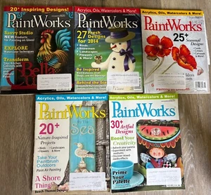 Lot of Five 2014 PaintWorks Magazines Tole Painting Patterns, Instructions  - Picture 1 of 6
