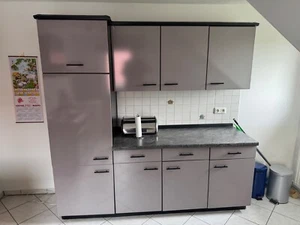 Einbauküche, Anthrazit Farbmix, inkl. Kühlschrank, Backofen - Bild 1 von 2
