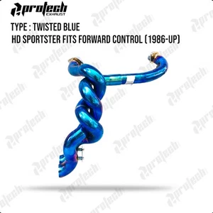 Twisted Pipes Art Exhaust Fits Harley Davidson Sportster - Picture 1 of 3