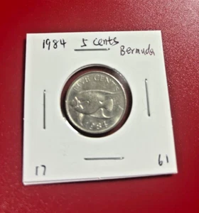 1984 FIVE CENTS BERMUDA COIN - NICE WORLD COIN !!! - Picture 1 of 2
